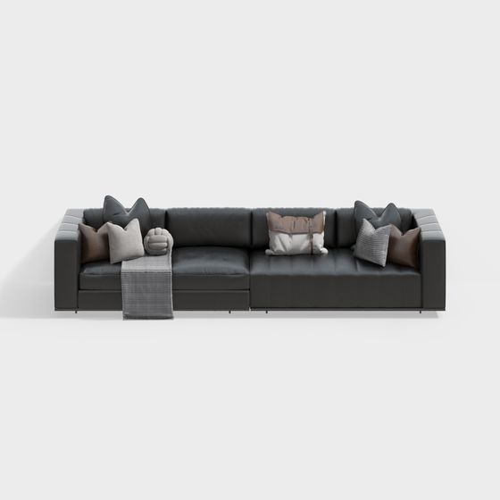 Stylish Modern Sofa 3D model for Contemporary Homes