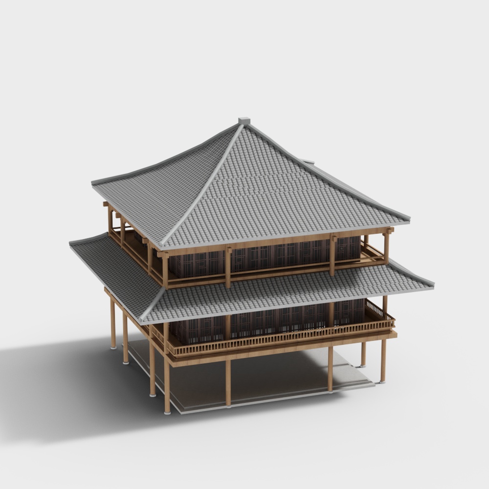 Exquisite East Asian Traditional Architecture 3D model