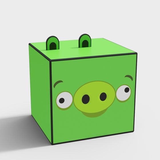 Adorable Cube Piggy 3D Model for Creative Projects