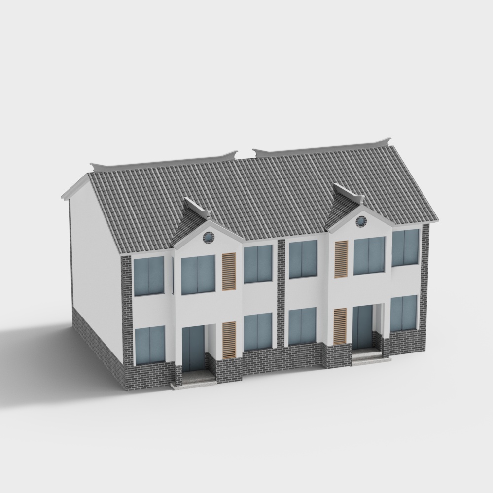 Villa area new Chinese style two two-storey villas