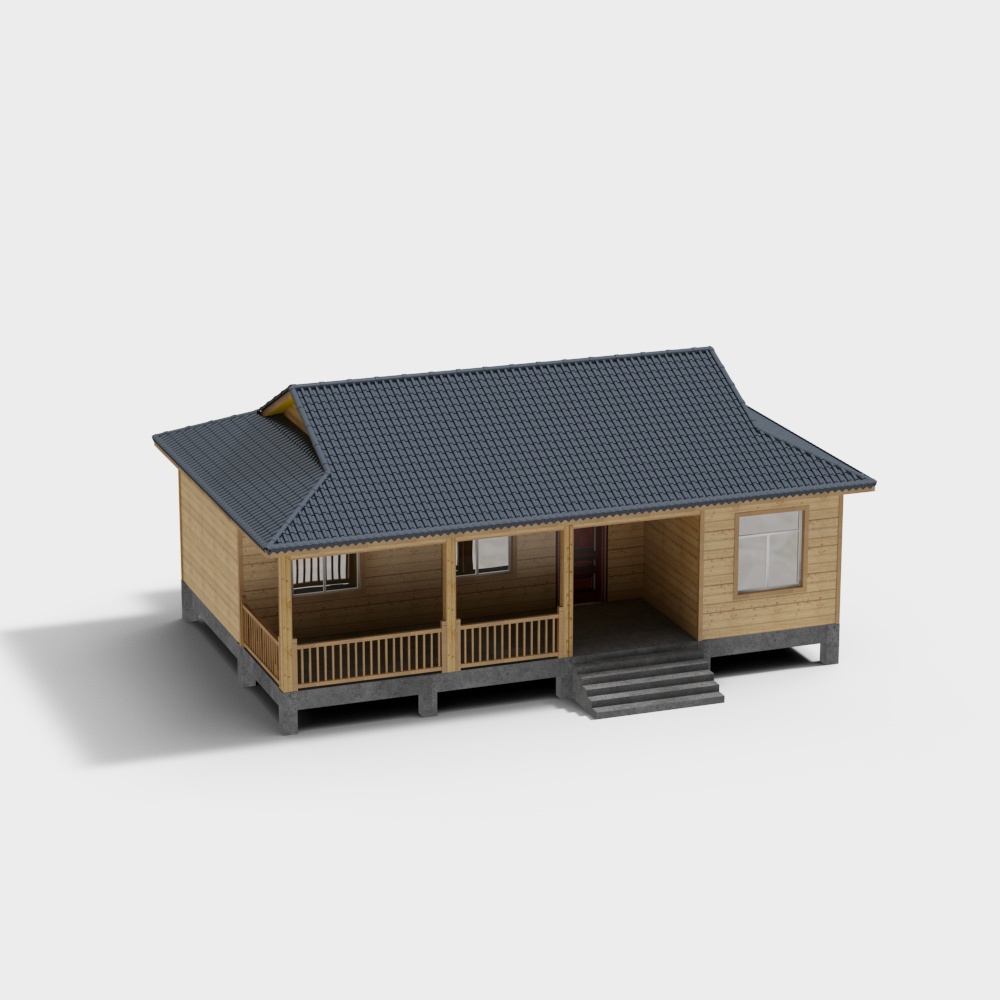 Charming Country Cabin 3D model