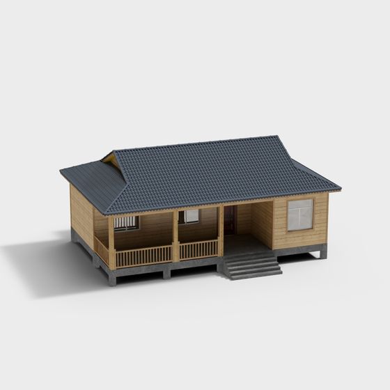 Charming Country Cabin 3D model