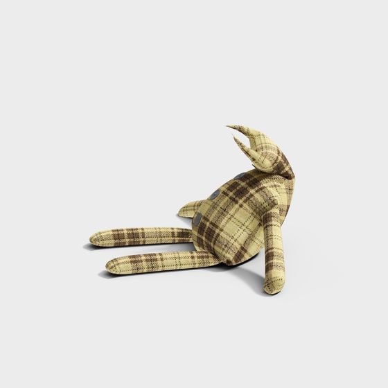 Plaid Bunny Low-Poly 3D Model