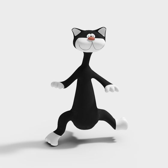 Whimsical 3D Cat Model for Imaginative Use