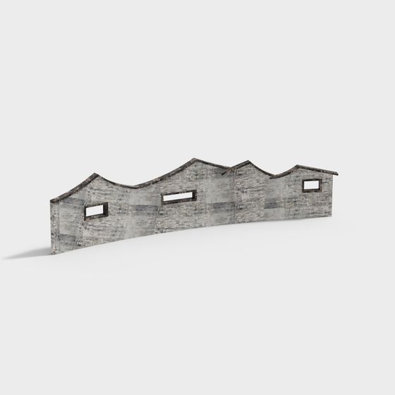 Vintage Warehouse Low Poly 3D Model