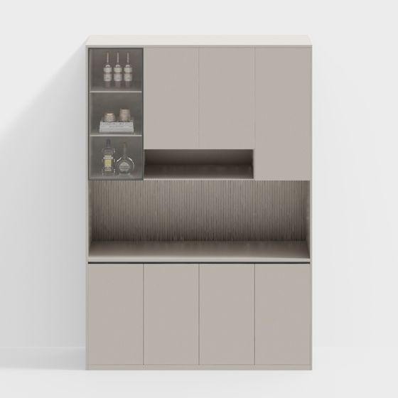 Modern Side Cabinets in Beige