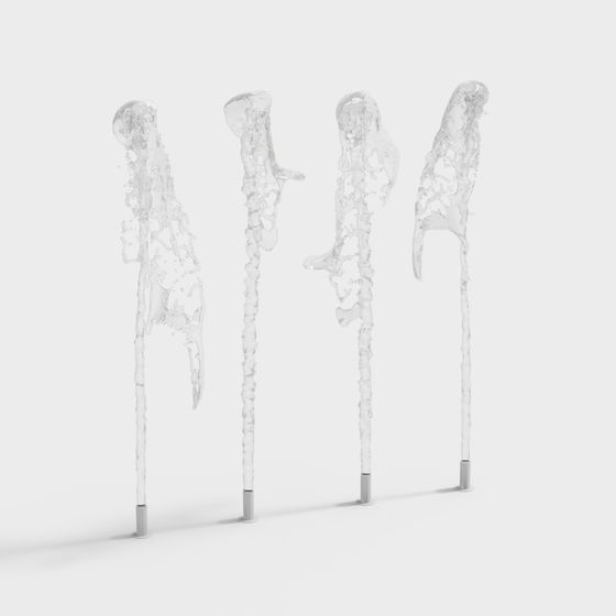 Crystal Ice Column 3D model for Winter Scenes