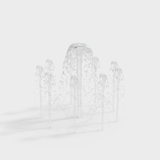 Water Dance 3D model - A Captivating Natural Elegance