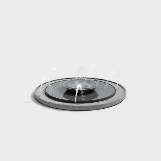 Stylish Low-Poly Fountain 3D model for Creative Projects