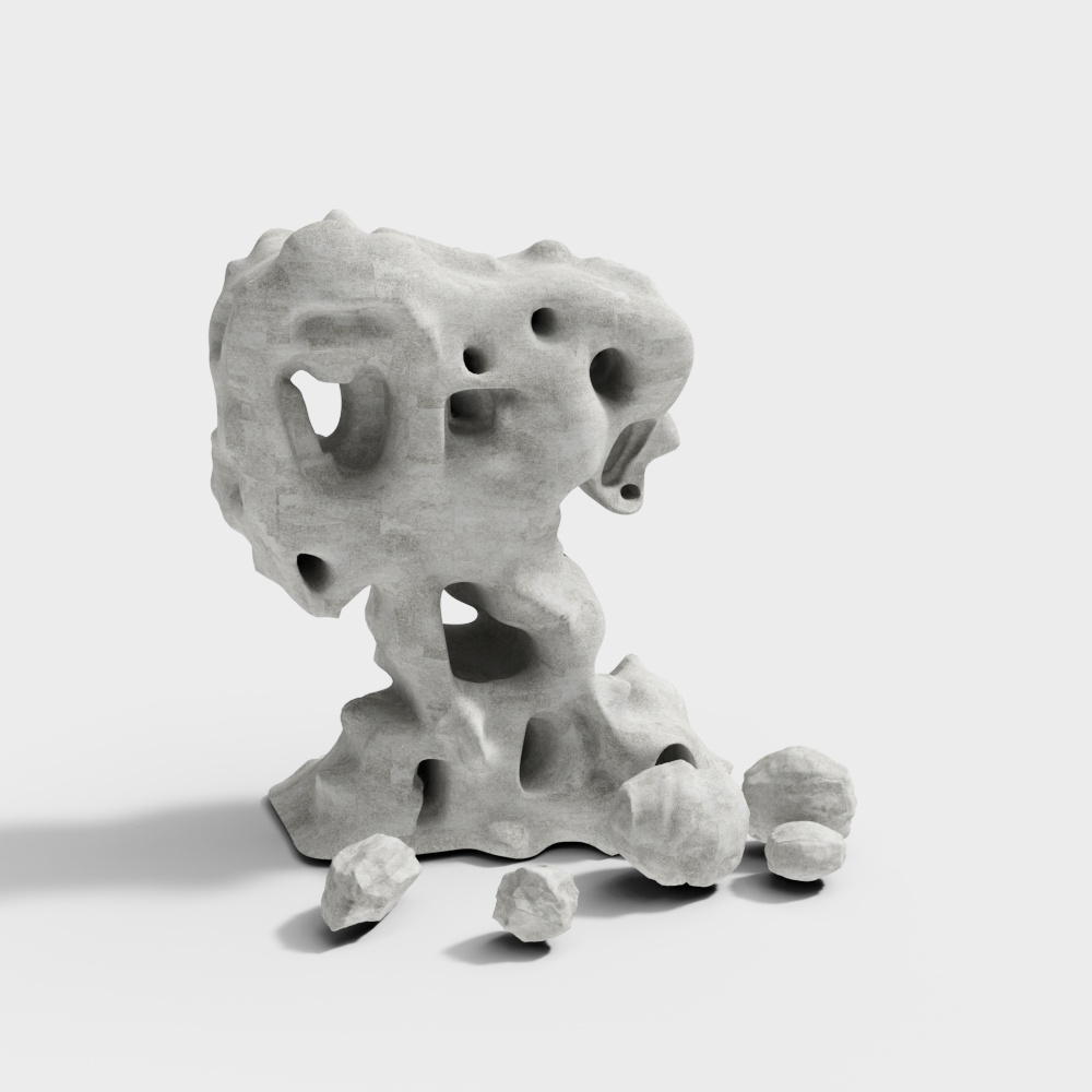 New Chinese Garden scene 1- Fake rock