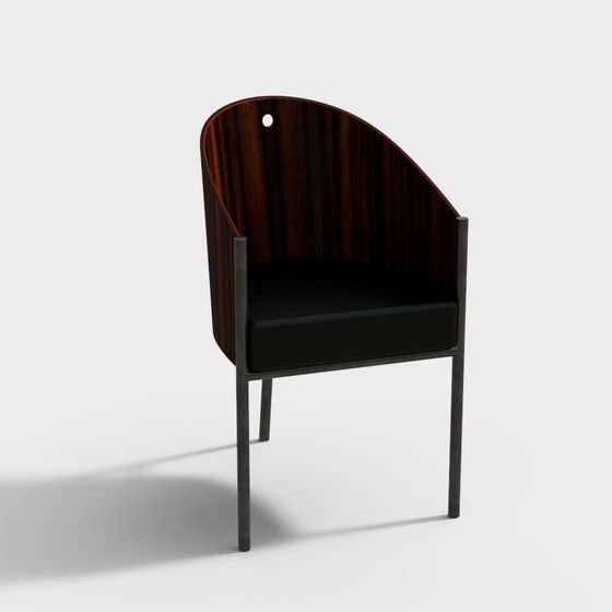 Elegant Low-Poly Armchair 3D model