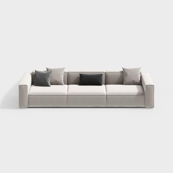 Urban Comfort Low-Poly Sofa 3D model for Modern Spaces