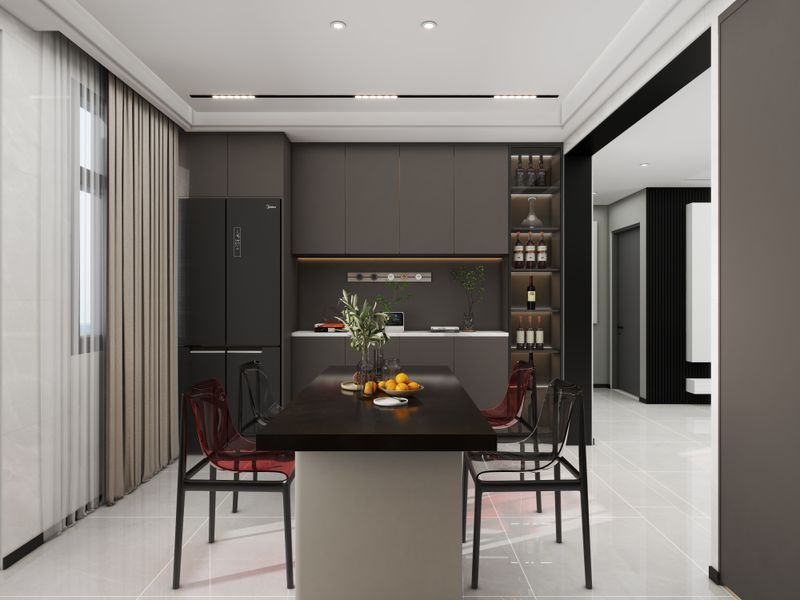 Contemporary Minimalist Dining with Gray Tone