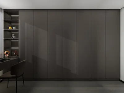 Minimalist Gray Home Office for Study