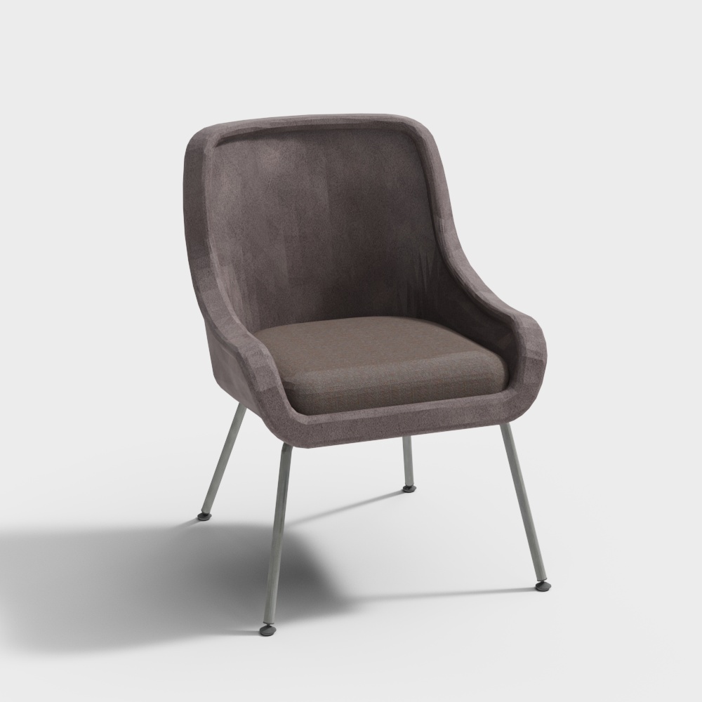 Bumper Side Chair 4 Leg Base Low Arms