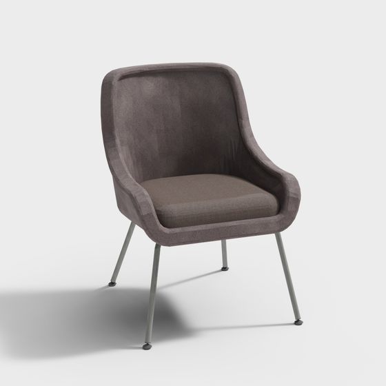 Chaise latérale Bumper à base à 4 pieds et accoudoirs bas