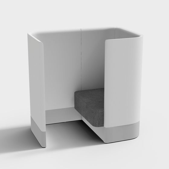 Urban Corner Low-Poly Chair 3D model