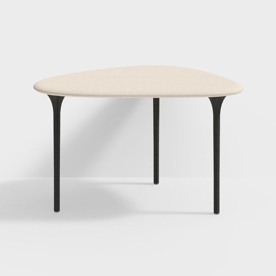 Stylish Streamlined Dining Table 3D model
