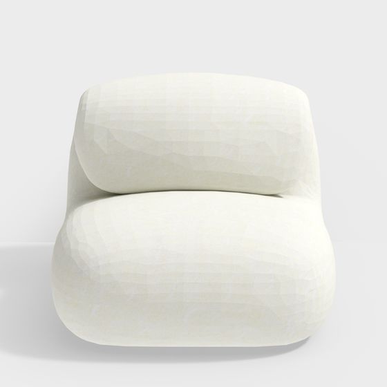 Streamlined Sofa 3D Model for Modern Interiors