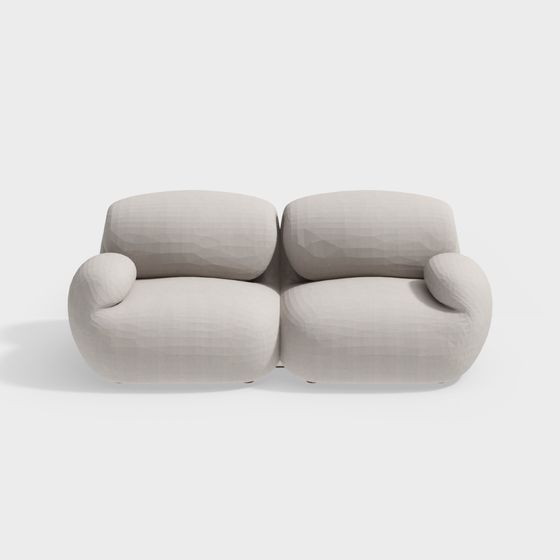 Urban Comfort Low-Poly Sofa 3D model