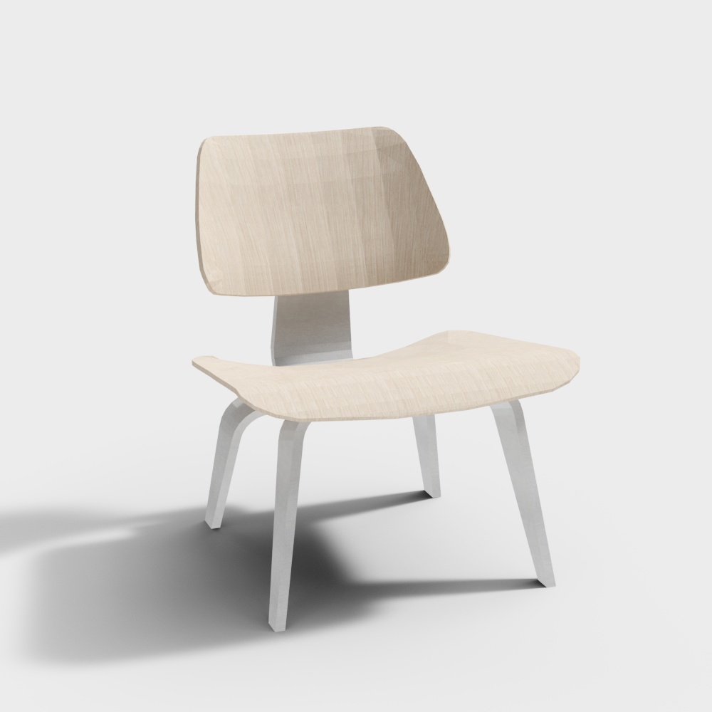 イームズ モールド合板ラウンジチェア 木製ベース ノンアップホルスター