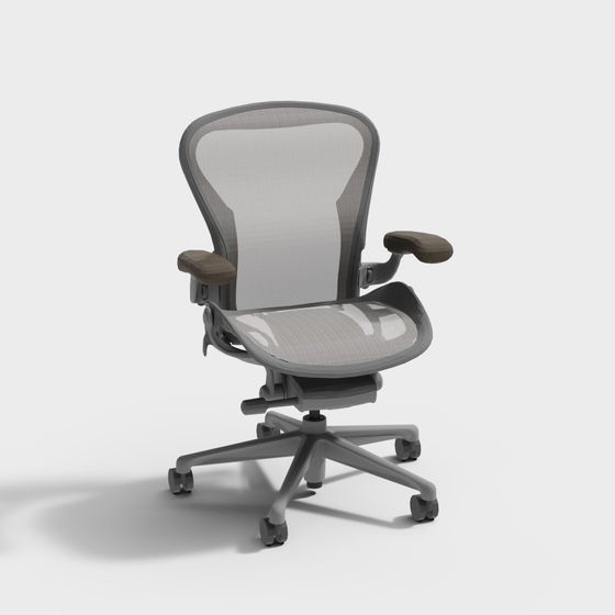 Elegant Low-Poly Office Chair 3D Model