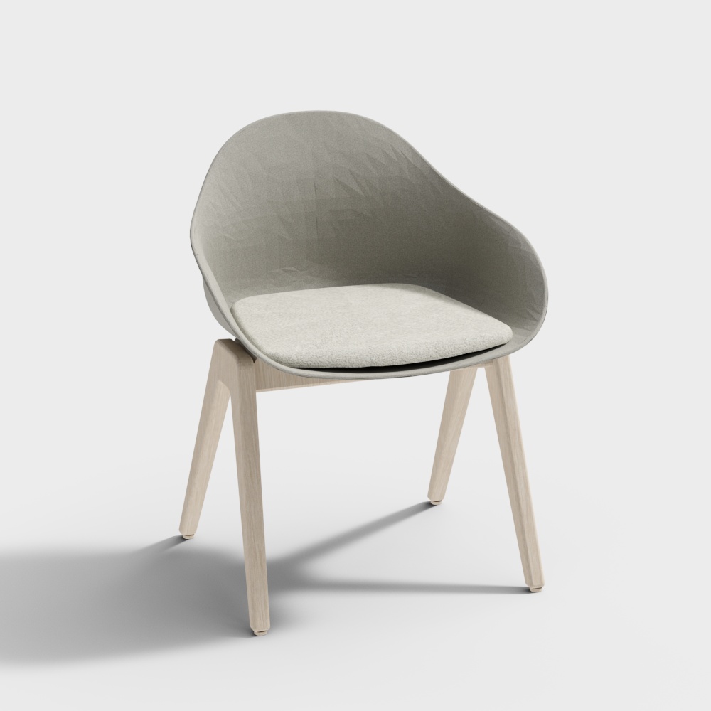 Chaise en bois de rubis avec coussin de siège rembourré