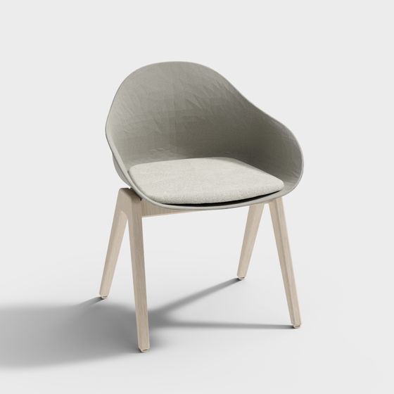 Chaise en bois de rubis avec coussin de siège rembourré