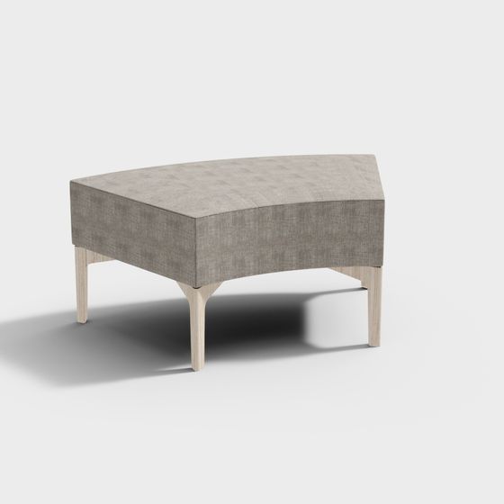 Urban Comfort Ottoman 3D model for Versatile Use