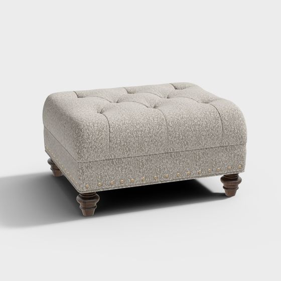 Classic Sofa Stool 3D model for Modern Homes