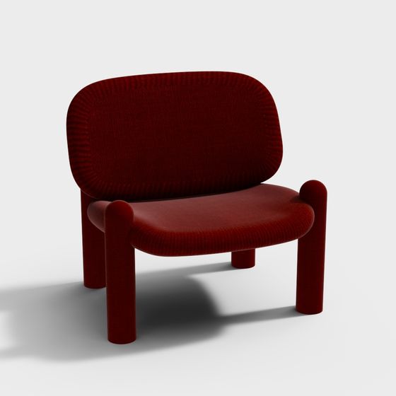 Unique Red Chair 3D model for Modern Design