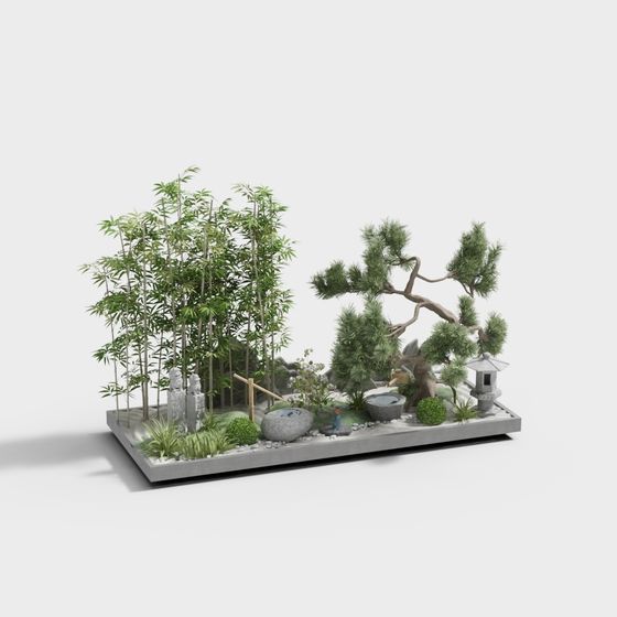 Zen Garden 3D Model