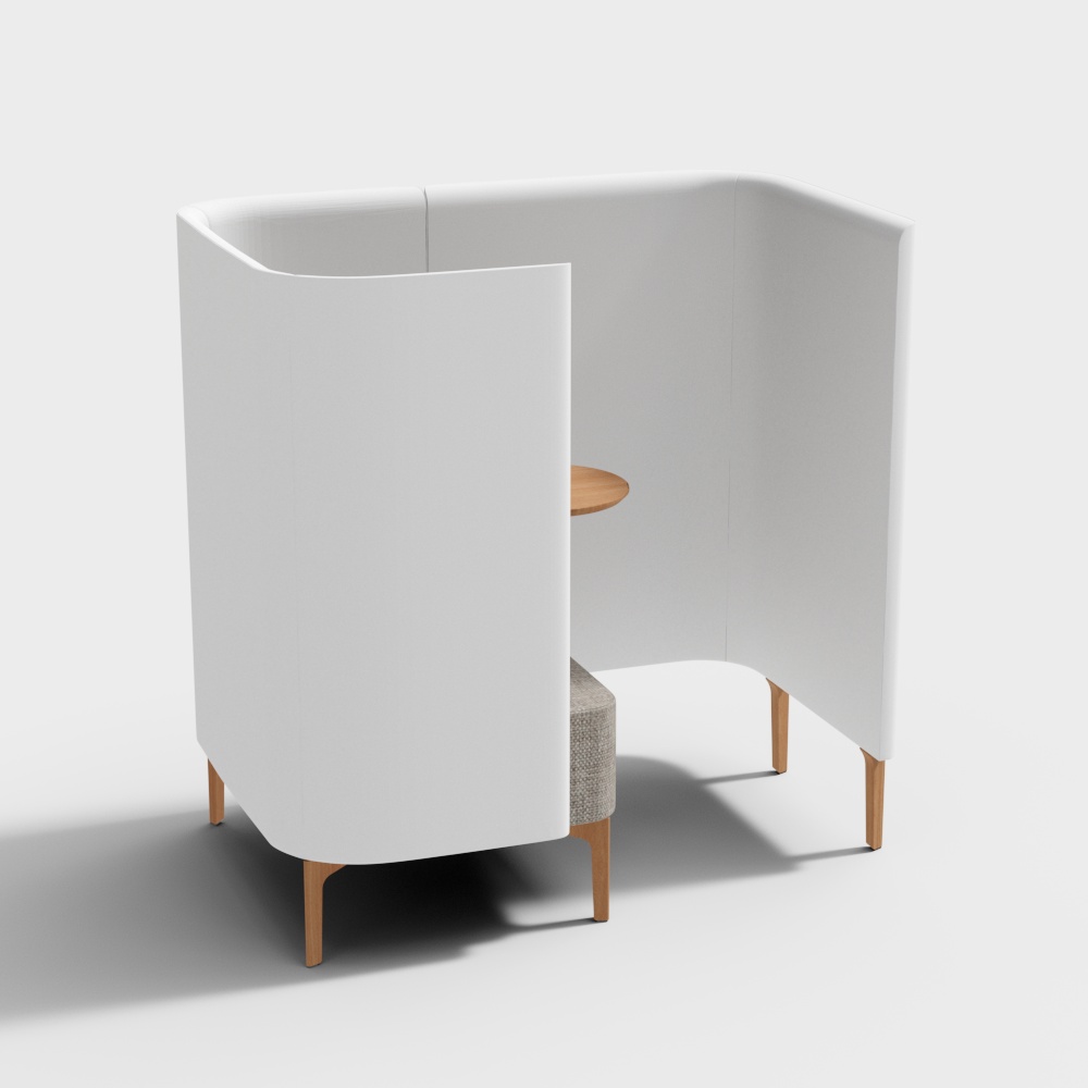 Chaise Pullman Base de pied de pod avec écran et tablette à gauche