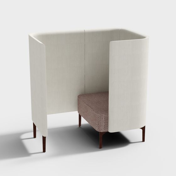 Cozy Corner Chair 3D model for Modern Spaces