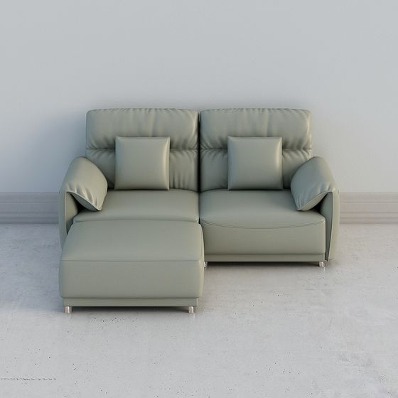 Canapé de style rangée droite (package deux places) + repose-pieds-Brigade Selection-BSTJS684