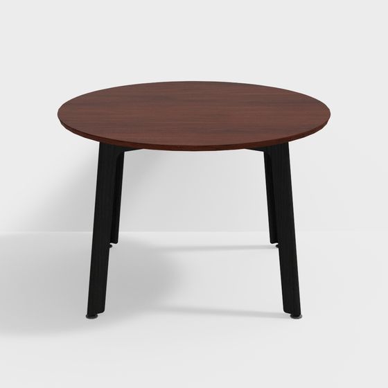 Stylish Low-Polygon Round Table 3D model