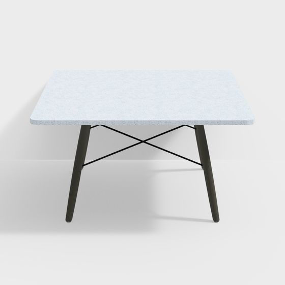 Versatile Concrete Table 3D model for Interior Designs