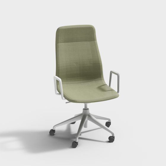 Chaise haute avec accoudoirs Viv sur base à 5 roulettes