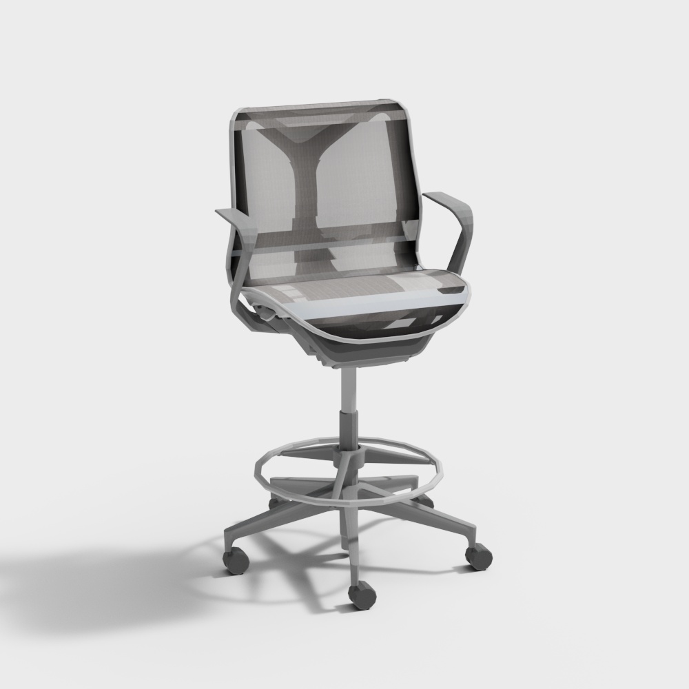 Cosm Stool Low Back Fixed Arms