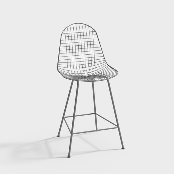 Stylish Mesh Chair 3D model for Creative Spaces