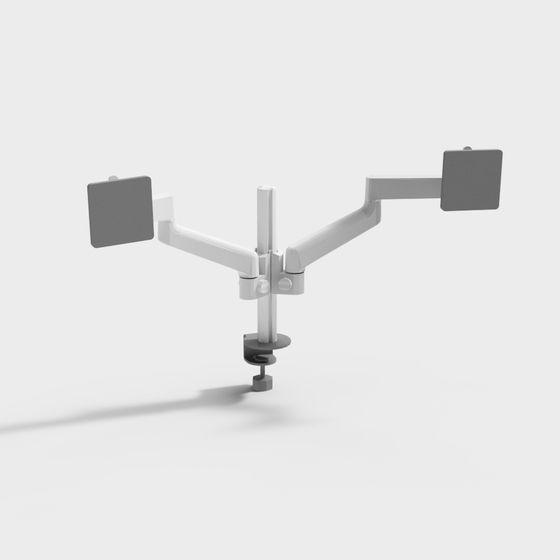 Minimalist Dual Monitor Stand 3D model
