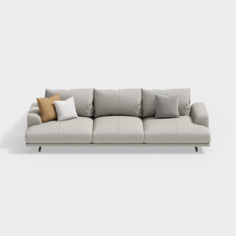 Sofa Bosheng da kim loại phong cách hiện đại 2.8m, 4 chỗ ngồi - Malmö-BSAS2431