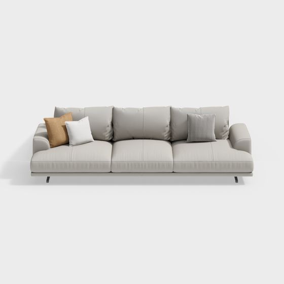 Sofa Bosheng da kim loại phong cách hiện đại 2.8m, 4 chỗ ngồi - Malmö-BSAS2431