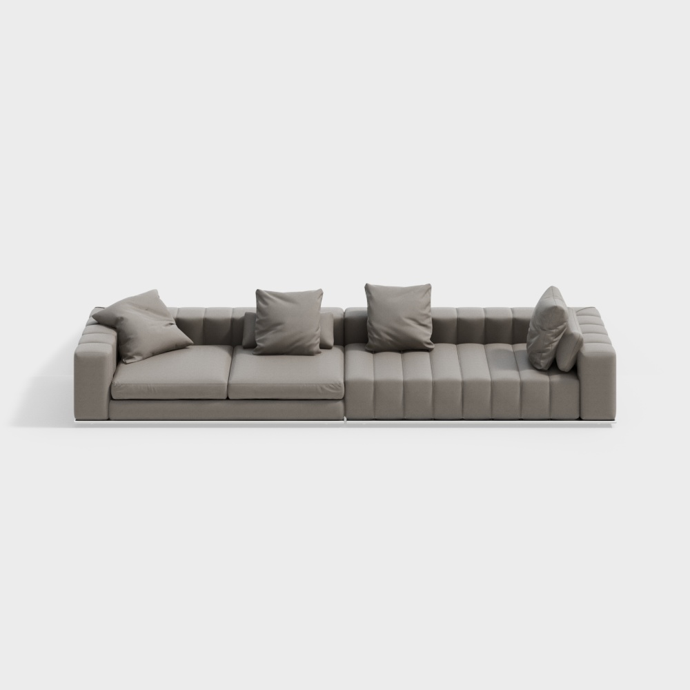 Sofa kim loại nghệ thuật da Bosheng phong cách hiện đại 3.92m-Modular-Malmö-BSAS812