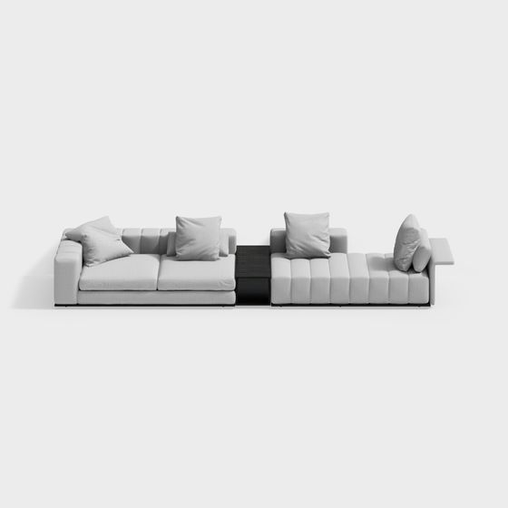 Stylish Low Poly 3D Sofa Model for Contemporary Spaces