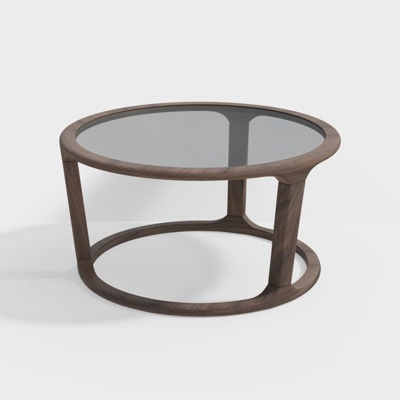 Stylish Low-Polygon Round Table 3D model for Modern Interiors