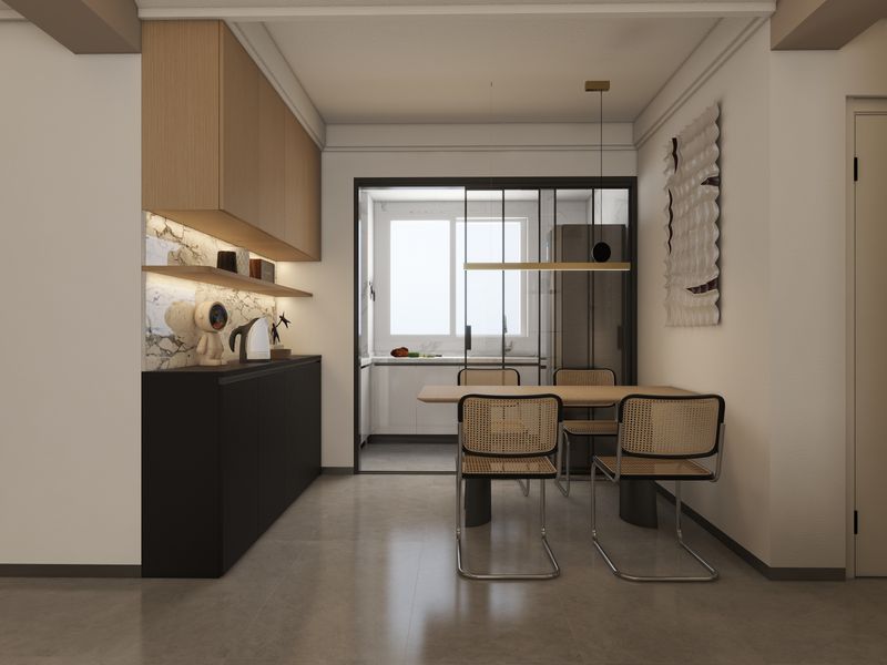 Modern Kitchen Design with Sleek L-Shape Layout