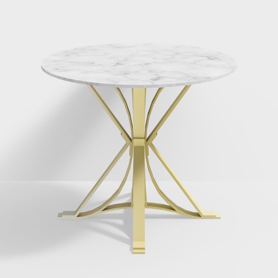Sophisticated Round Table 3D model for Contemporary Spaces