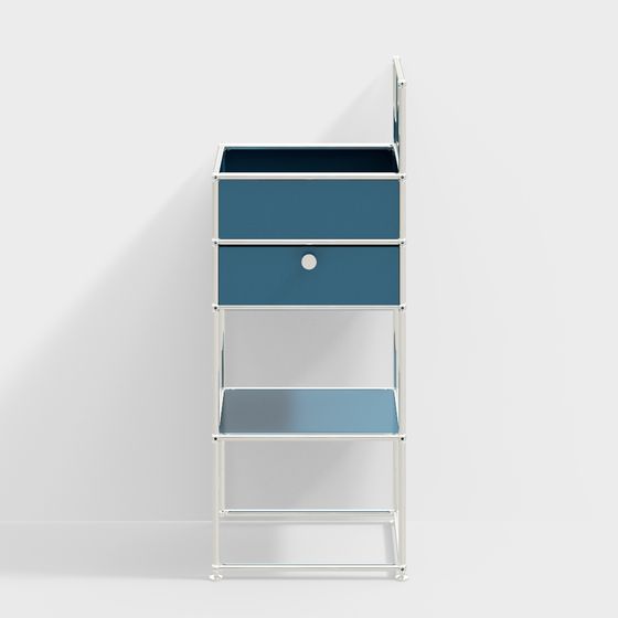 Minimal Metal Cabinet 3D model for Contemporary Spaces
