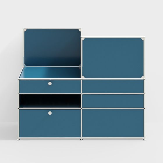 Modern Minimalist Modular Storage Cabinet 3D model